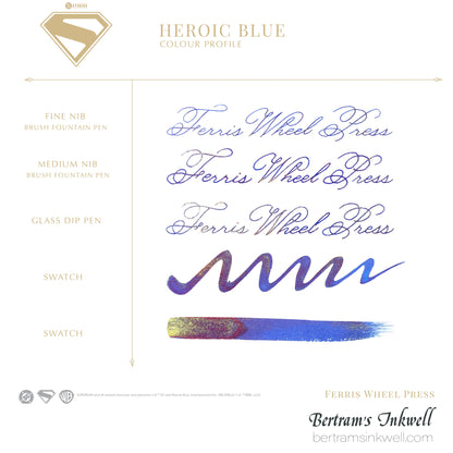 Ferris Wheel Press x Warner Bros Superman - Heroic Blue - 10ml Ink Bottle
