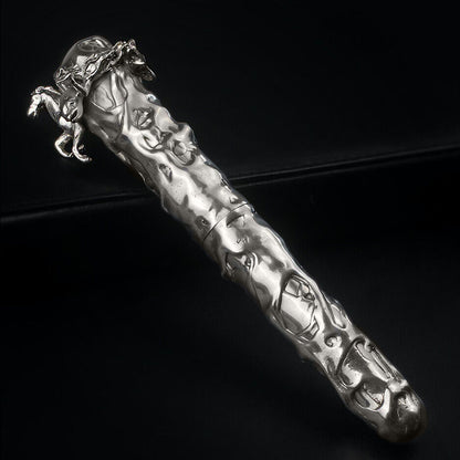 Michel Audiard Wild Kingdom Sterling Silver Limited Edition Fountain Pen, early 1990s