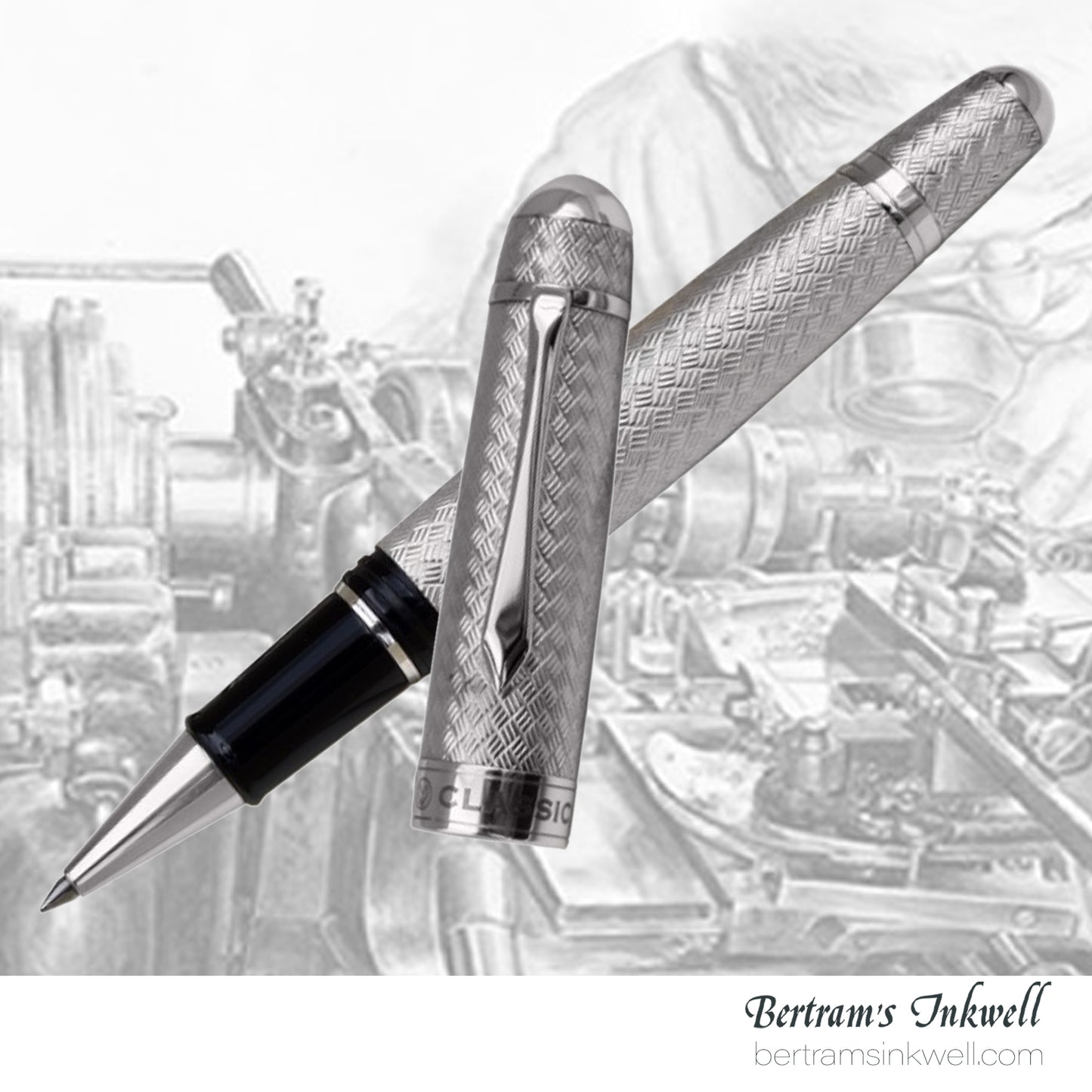 Classic Pens CP8 Murelli Pen Vannerie Sterling Silver LE Rollerball, 2008