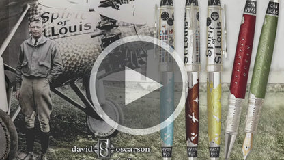 David Oscarson Spirit of St. Louis Fountain Pen - Charles Lindbergh Sea Green