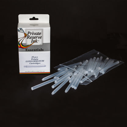Private Reserve Ink Essentials Empty Long Magnum Cartridges 20 Pieces