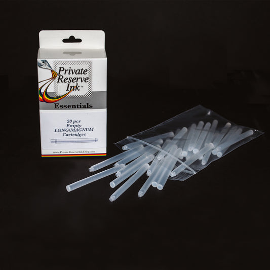 Private Reserve Ink Essentials Empty Long Magnum Cartridges 20 Pieces