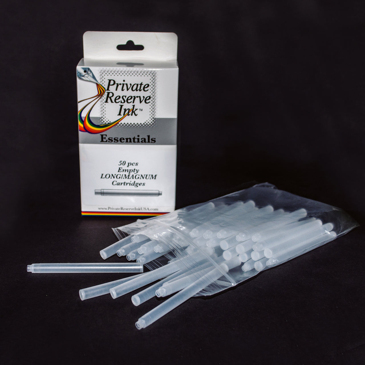 Private Reserve Ink Essentials Empty Long Magnum Cartridges 50 Pieces