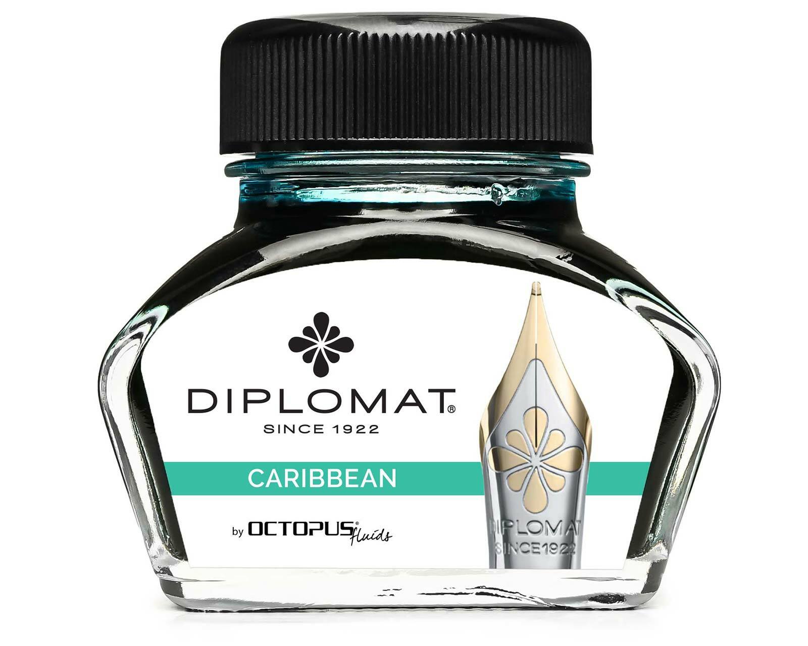 Diplomat Bottled Ink Caribbean Turquoise 30mL