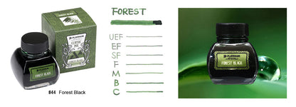 Platinum Premium Bottled Ink Forest Black