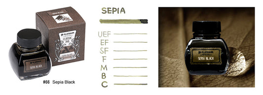 Platinum Premium Bottled Ink Sepia Black