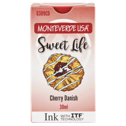 Monteverde Sweet Life Bottled Ink 30mL Cherry Danish