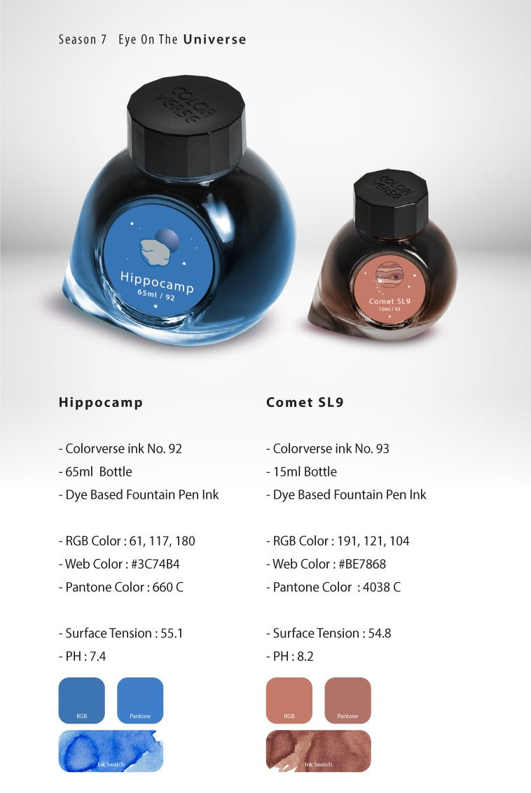 Colorverse Season 7 Eye On The Universe Hippocamp & Comet SL9 Bottled Ink